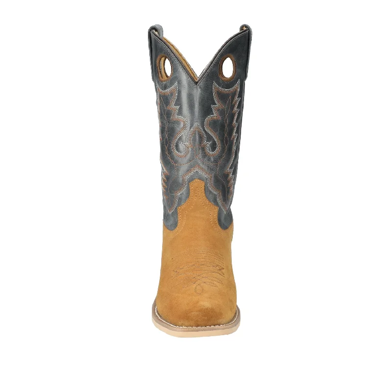 Smoky Mountain Boots Mens Santa Fe Tan/Blue Leather Cowboy Boots