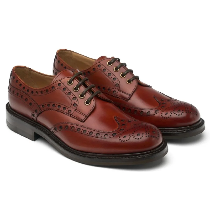 Cheaney Avon R Country Brogue in Dark Leaf Calf Leather