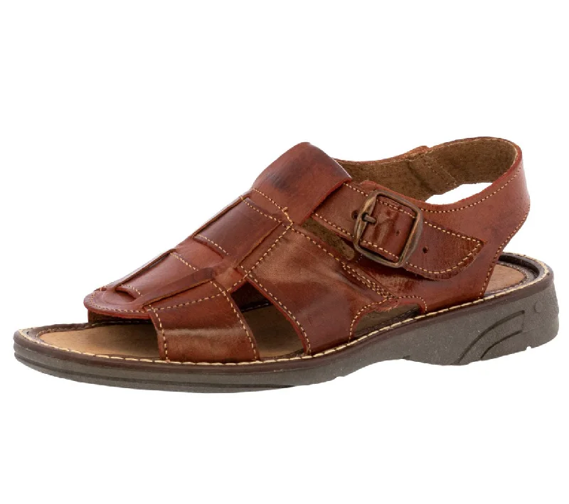 Men's Cognac Authentic Mexican Huarache Sandals Real Leather - #444