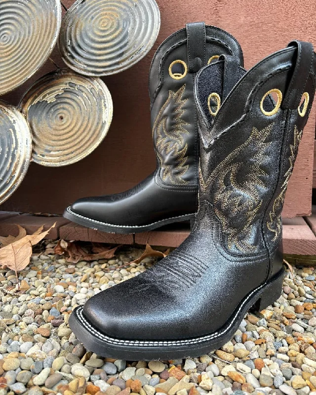 Laredo Men's Black Kane Square Toe Cowboy Boots 7710