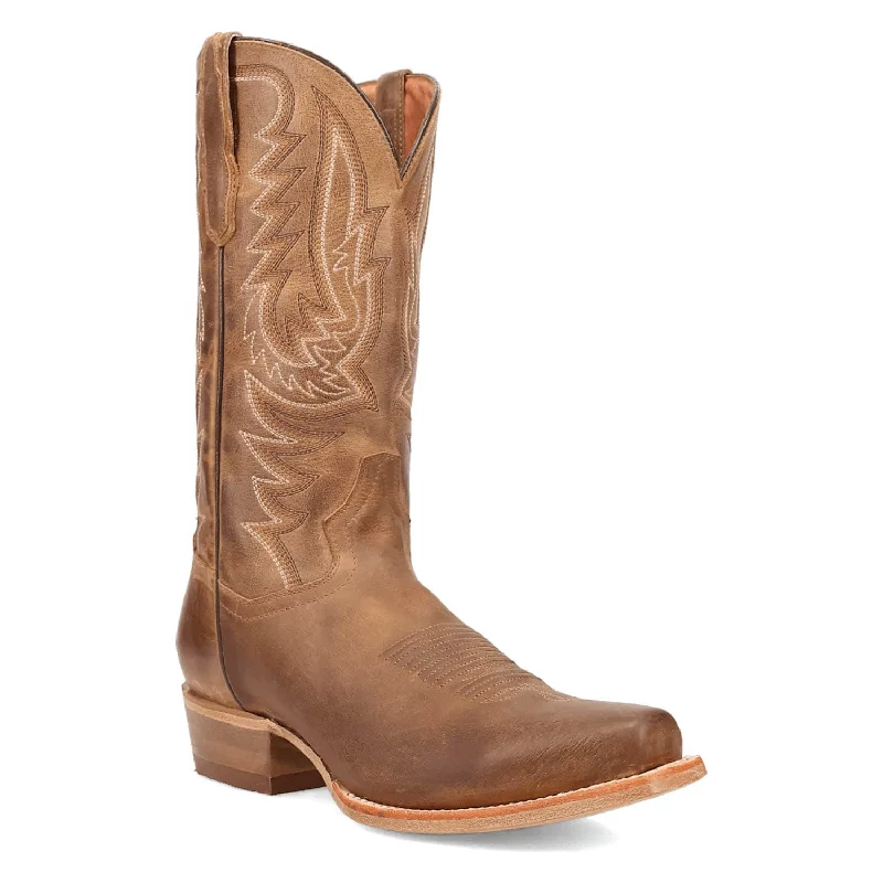 Dan Post Mens Roman Tan Leather Cowboy Boots