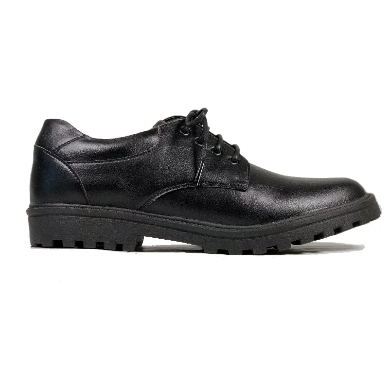 Classic Derby vegan school shoe by Vegan Style - black