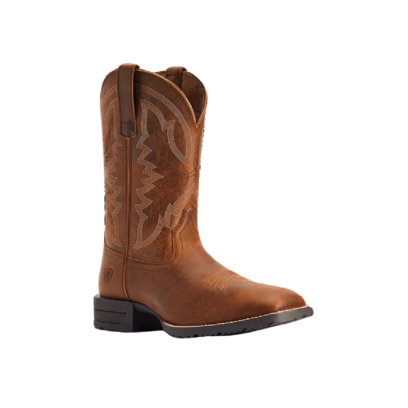 Ariat Men's Hybrid Ranchwork Thatch Brown Boot