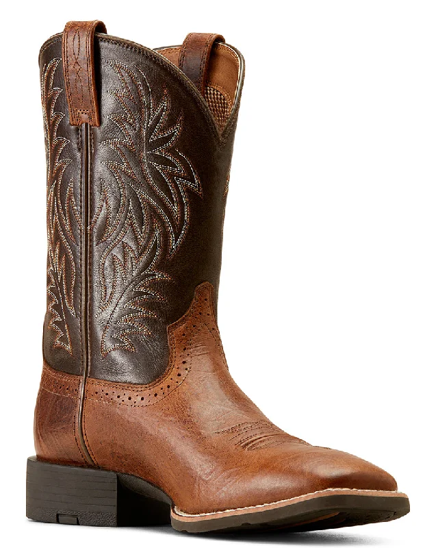 Men's Sport Wide Square Toe Cowboy Western Boots