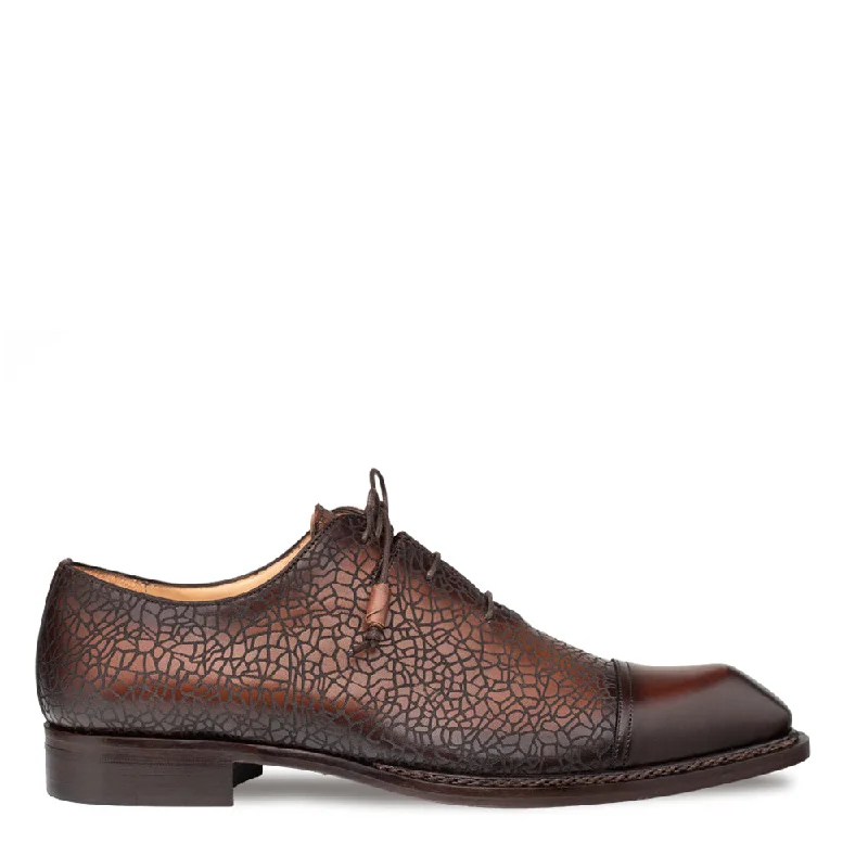 Asymmetric Embossed Calf Oxford