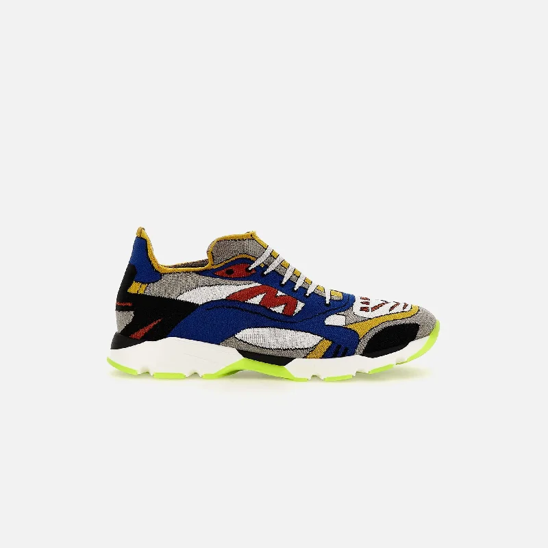 Marni Sneakers - New Jacquard Blue / White / Red