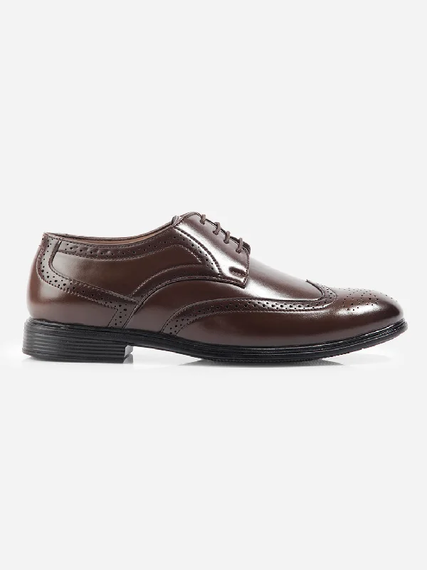 Men's Brown Regular Toe Lace Up Formal (IX1079)