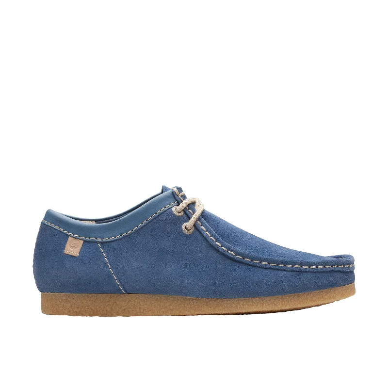 Clarks Shacre II Run 26176978 Mens Blue Suede Oxfords Casual Shoes