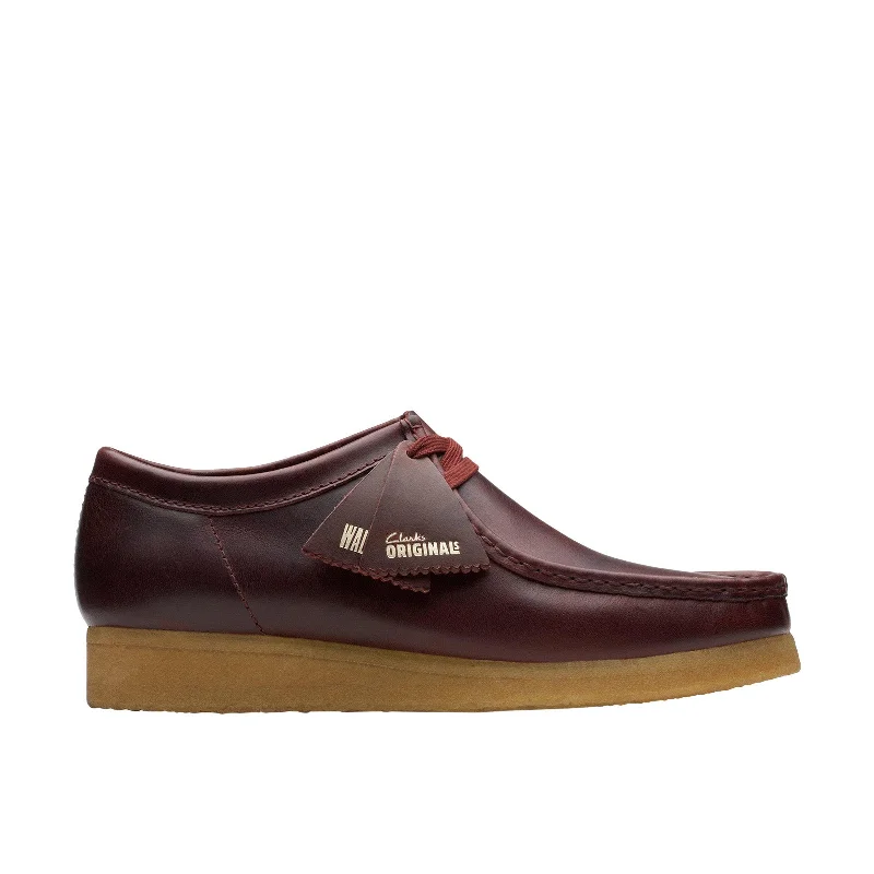 Clarks Wallabee 26179192 Mens Burgundy Oxfords & Lace Ups Casual Shoes