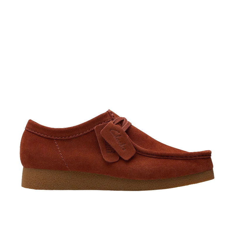 Clarks Wallabee EVO 26178278 Mens Red Oxfords & Lace Ups Casual Shoes