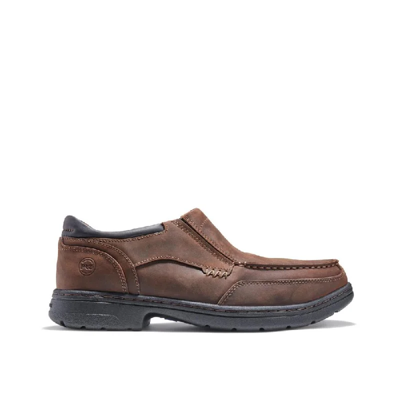 Branston Alloy-Toe Moc Toe Slip-On Work Shoe Brown