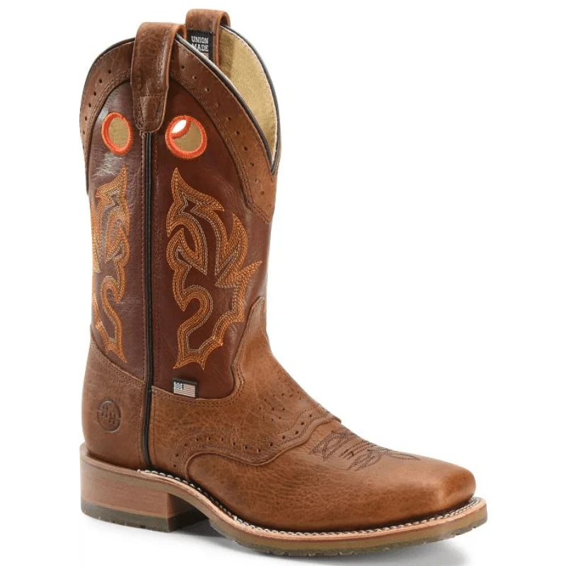 Double H Men's Mickey Brown Square Toe Western Boots DH4400