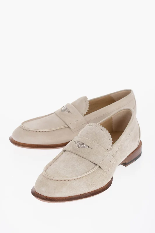 Alexander Mcqueen Suede Leather Penny Loafers