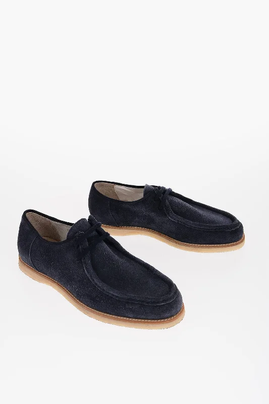 Corneliani Suede Loafers With Contrast Sole