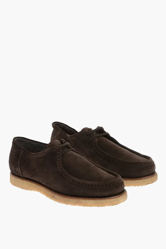 Corneliani Suede Lace-Up Loafers