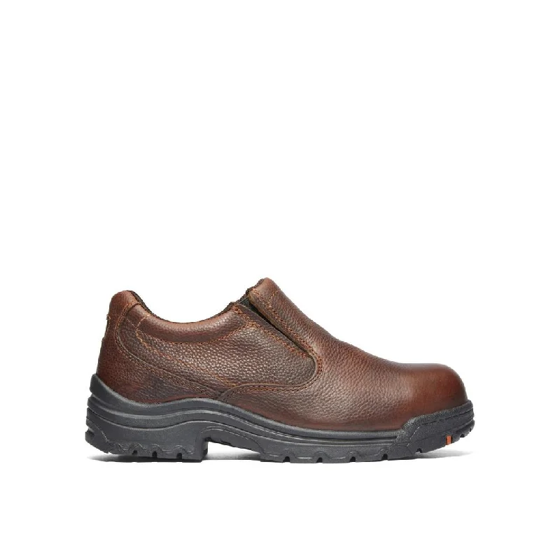 Titan Alloy-Toe Slip-On Work Shoe Light Brown