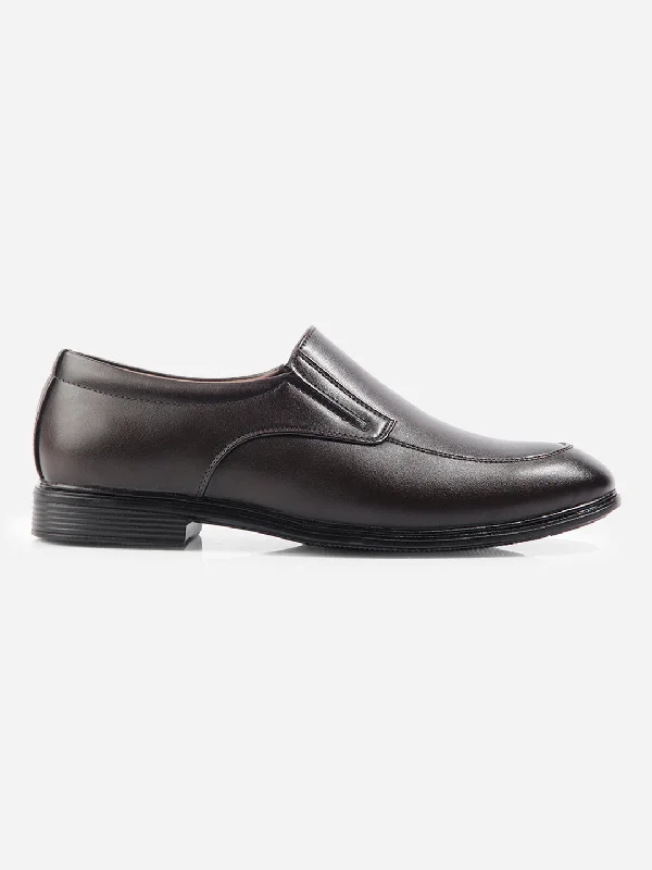 Men's Brown Round Toe Slip On Formal (IX1077)