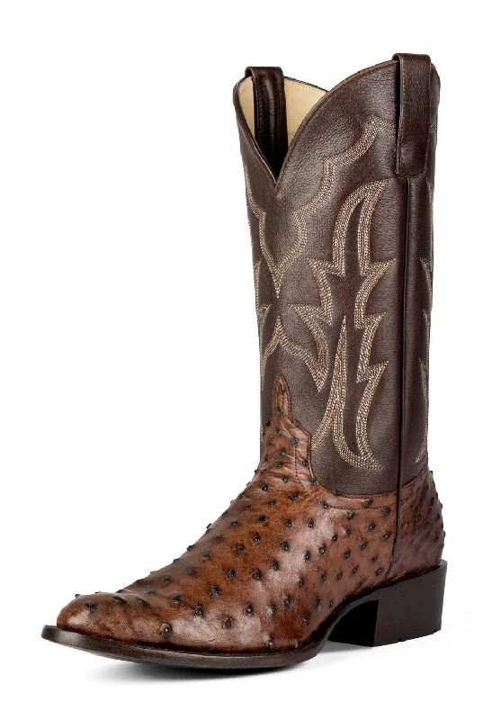 Horse Power Mens 13in Hot Rock Kango Full Quill Ostrich Cowboy Boots