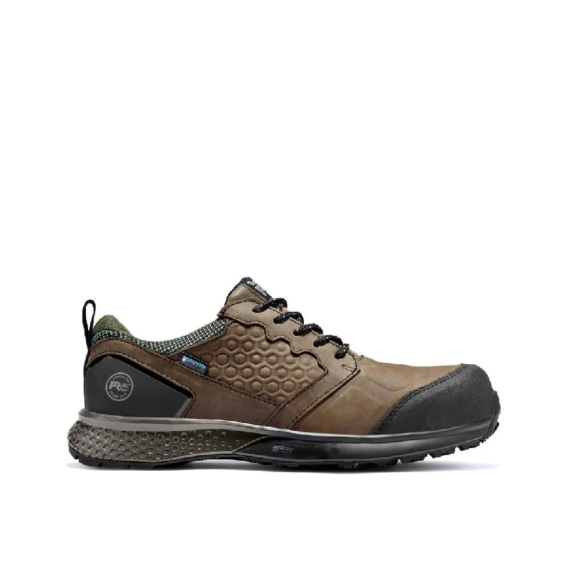 Reaxion Composite-Toe Waterproof Work Shoe Brown